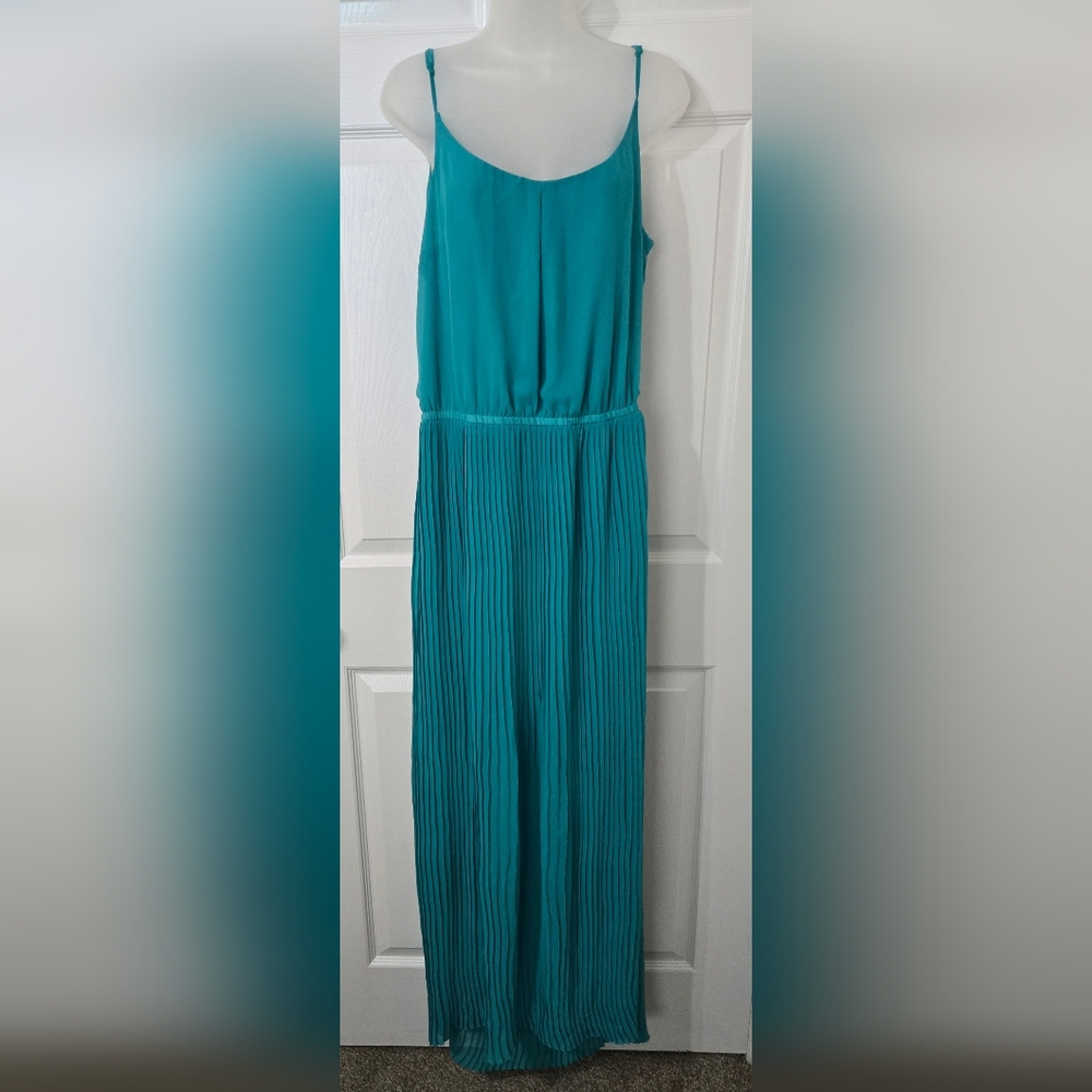 Bisou Bisou Dress, Adjustable Straps, Maxi, Sz 12, Teal